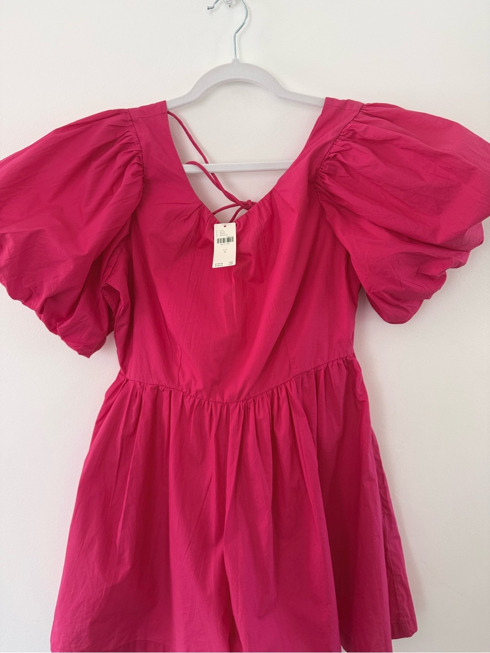 NWT Anthropologie Puff-Sleeve Romper Vibrant Brunch Summer Vacation Size 6 - Picture 13 of 14